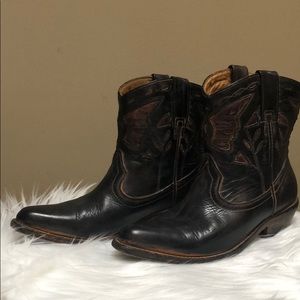 Dark brown cowboy boots
